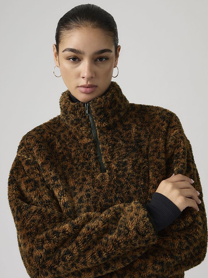 Mikina Levi's Braun 499594 Fleecepullover "Gemma" in Braun - 4