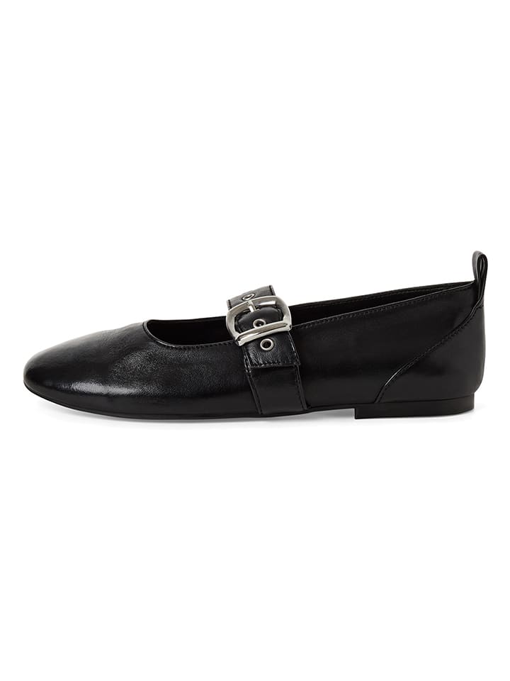 Tamaris Schwarz 222541 Leder-Ballerinas in Schwarz - 1
