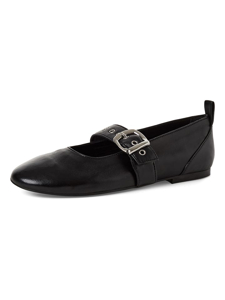 Tamaris Schwarz 222541 Leder-Ballerinas in Schwarz - 3