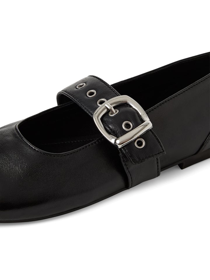 Tamaris Schwarz 222541 Leder-Ballerinas in Schwarz - 5