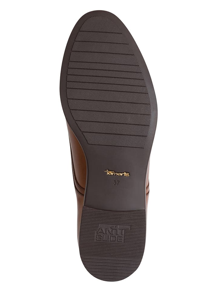 Boty Tamaris Hellbraun 1187969 Leder-Schnürschuhe in Hellbraun - 4