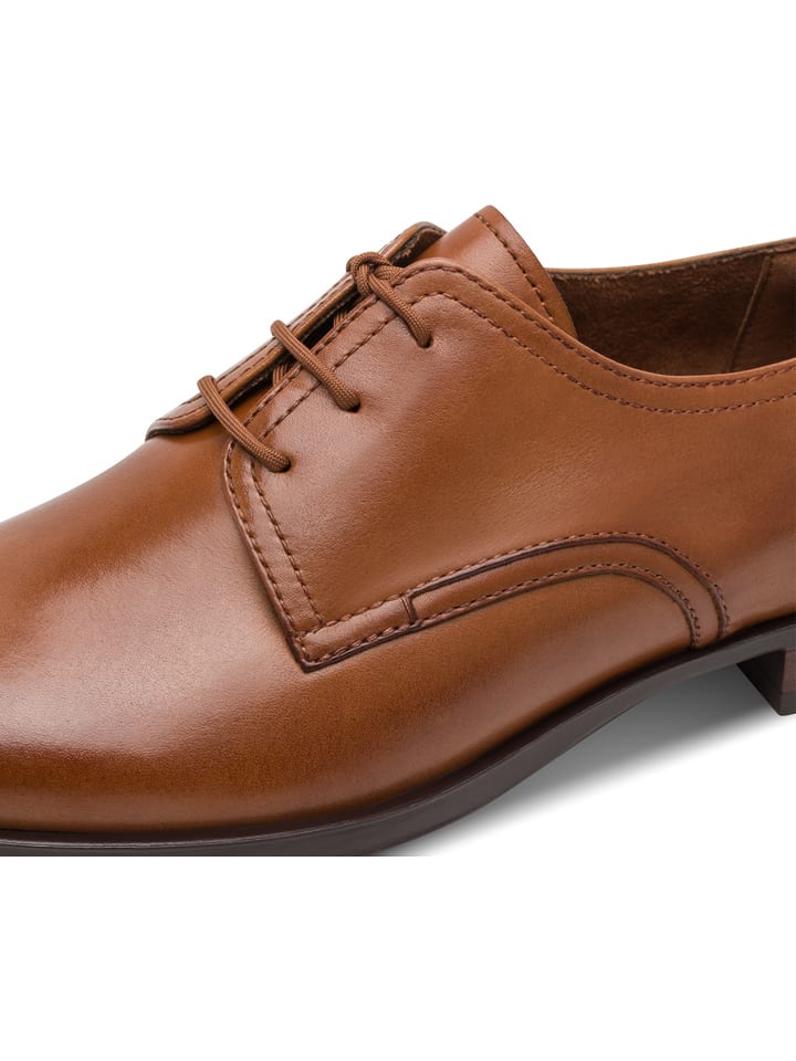 Boty Tamaris Hellbraun 1187969 Leder-Schnürschuhe in Hellbraun - 5