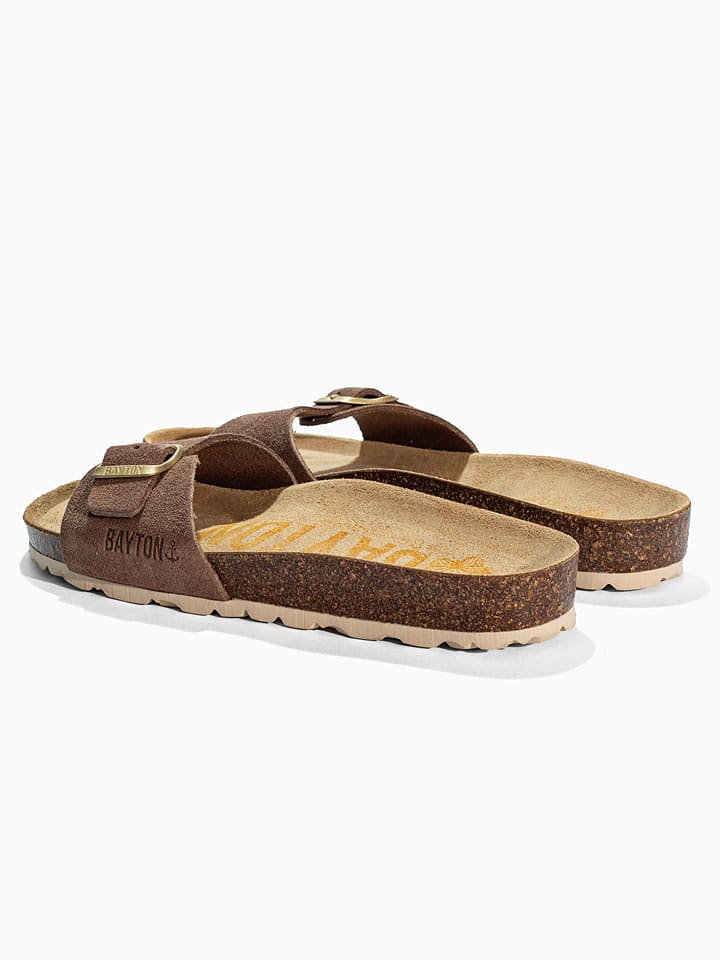 BACKSUN Braun 5900415 Leder-Pantoletten "Zephyr" in Braun - 6