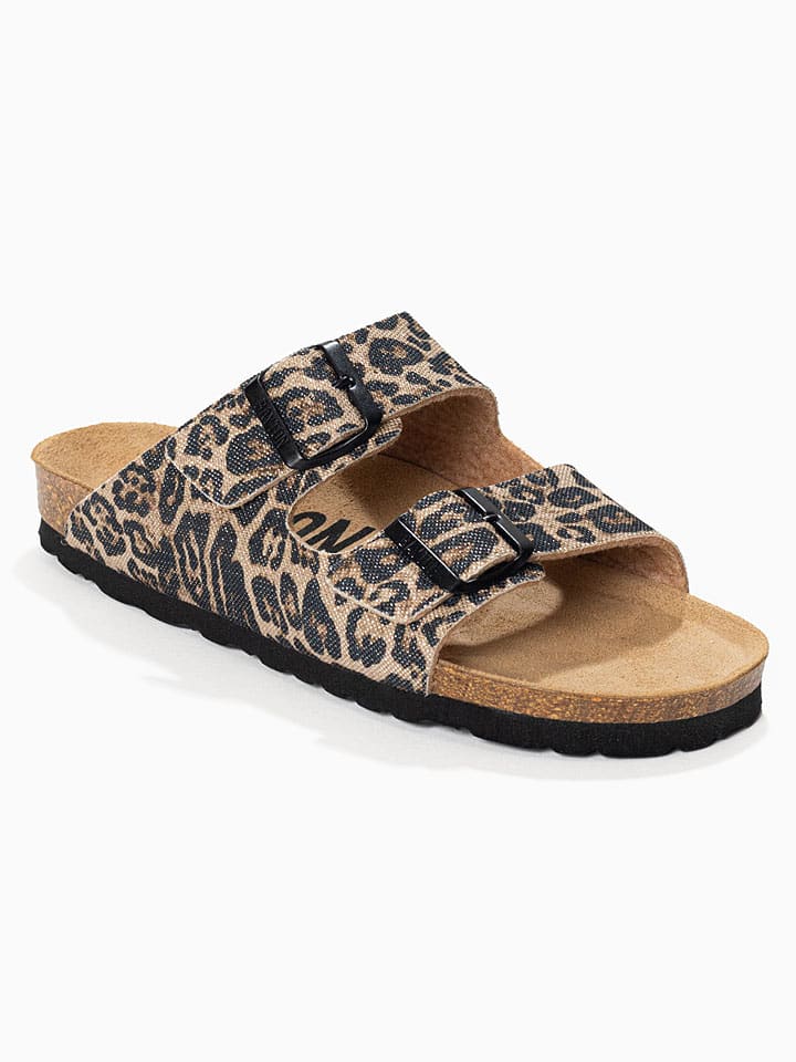 BACKSUN Beige/ Schwarz 812953 Pantoletten "Atlas" in Beige/ Schwarz - 2