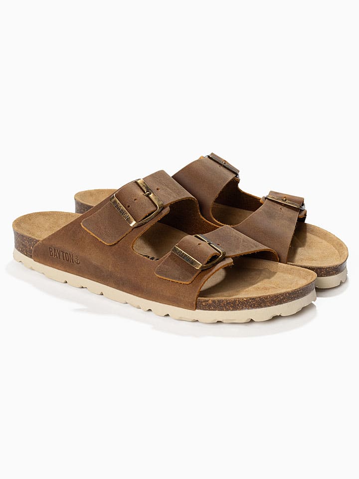 Boty BACKSUN Hellbraun 5851469 Leder-Pantoletten "Atlas" in Hellbraun - 1