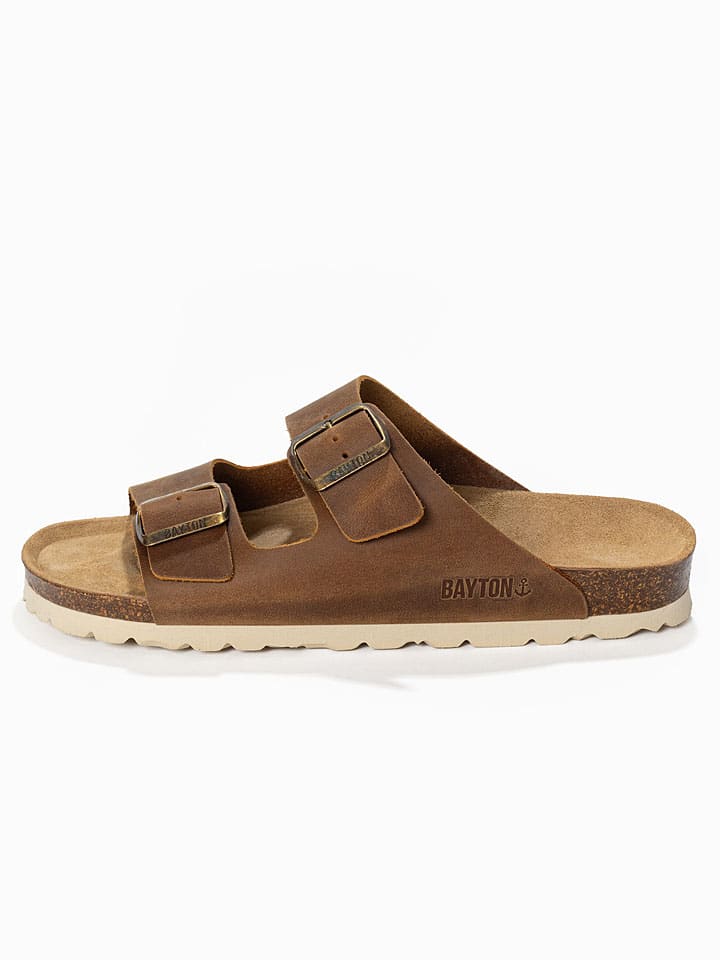 Boty BACKSUN Hellbraun 5851469 Leder-Pantoletten "Atlas" in Hellbraun - 3