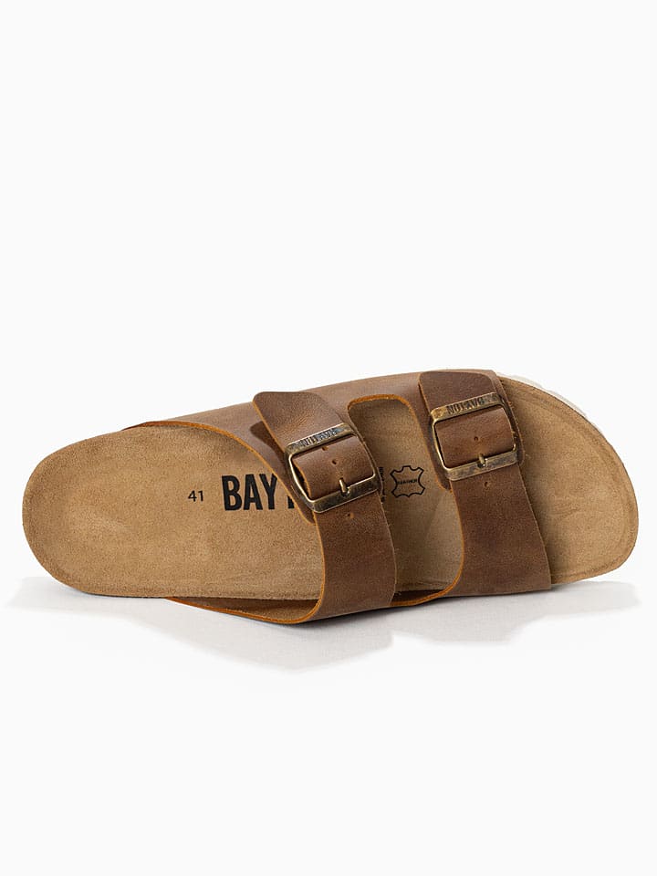 Boty BACKSUN Hellbraun 5851469 Leder-Pantoletten "Atlas" in Hellbraun - 5