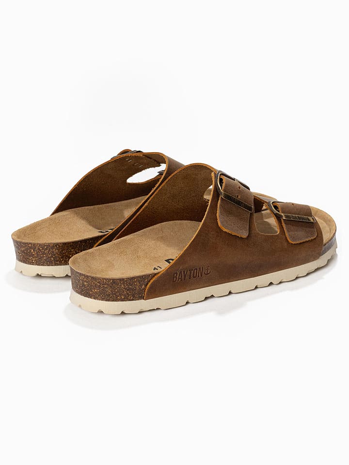 Boty BACKSUN Hellbraun 5851469 Leder-Pantoletten "Atlas" in Hellbraun - 6