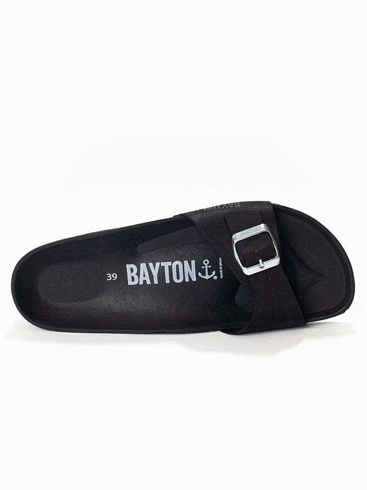 BACKSUN Schwarz 5150444 Leder-Pantoletten "Zephyr" in Schwarz - 5