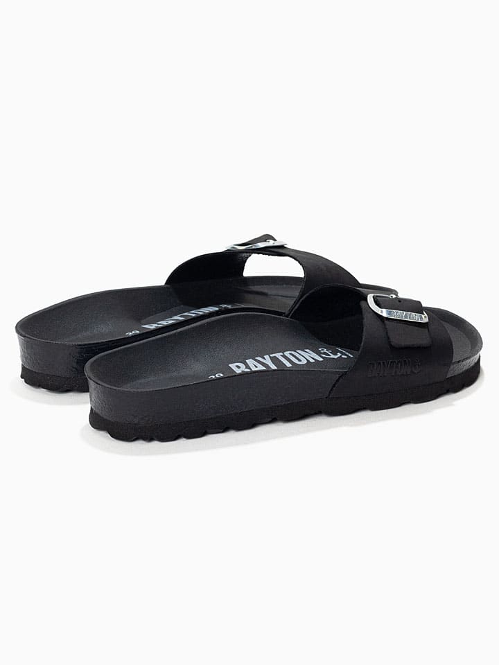 BACKSUN Schwarz 5150444 Leder-Pantoletten "Zephyr" in Schwarz - 6
