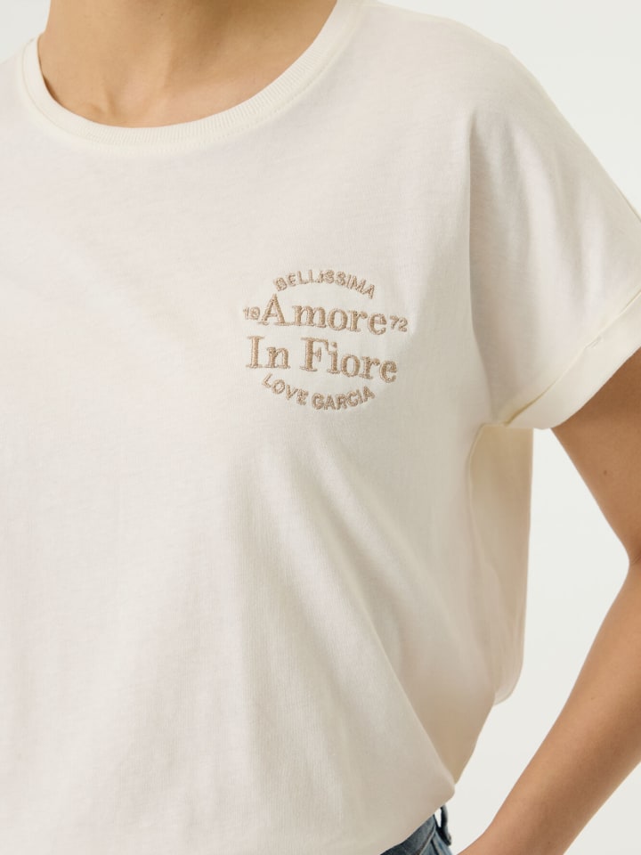 Tričko Garcia Creme 878359 Shirt in Creme - 3