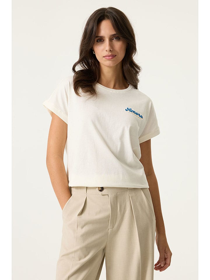 Tričko Garcia Creme 2403891 Shirt in Creme - 4