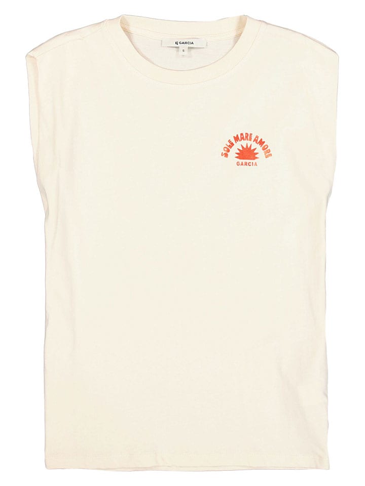 Tričko Garcia Creme 7469042 Shirt in Creme - 5