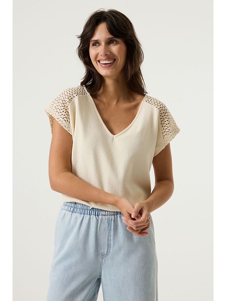 Tričko Garcia Creme 3604836 Shirt in Creme - 4