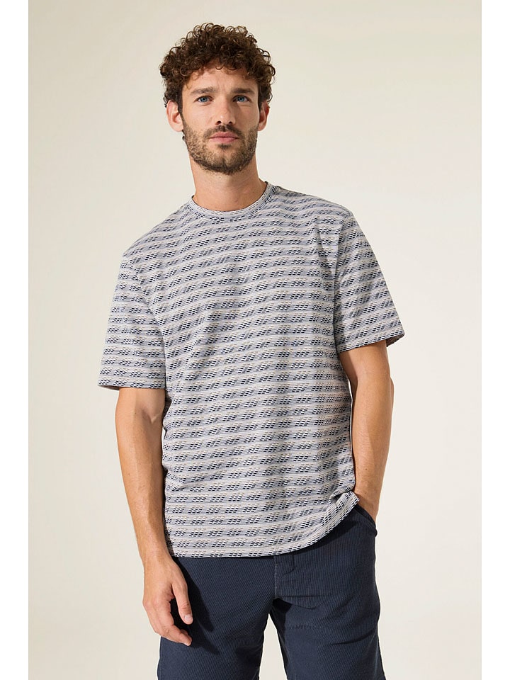 Tričko Garcia Dunkelblau/ Beige 2784126 Shirt in Dunkelblau/ Beige - 4