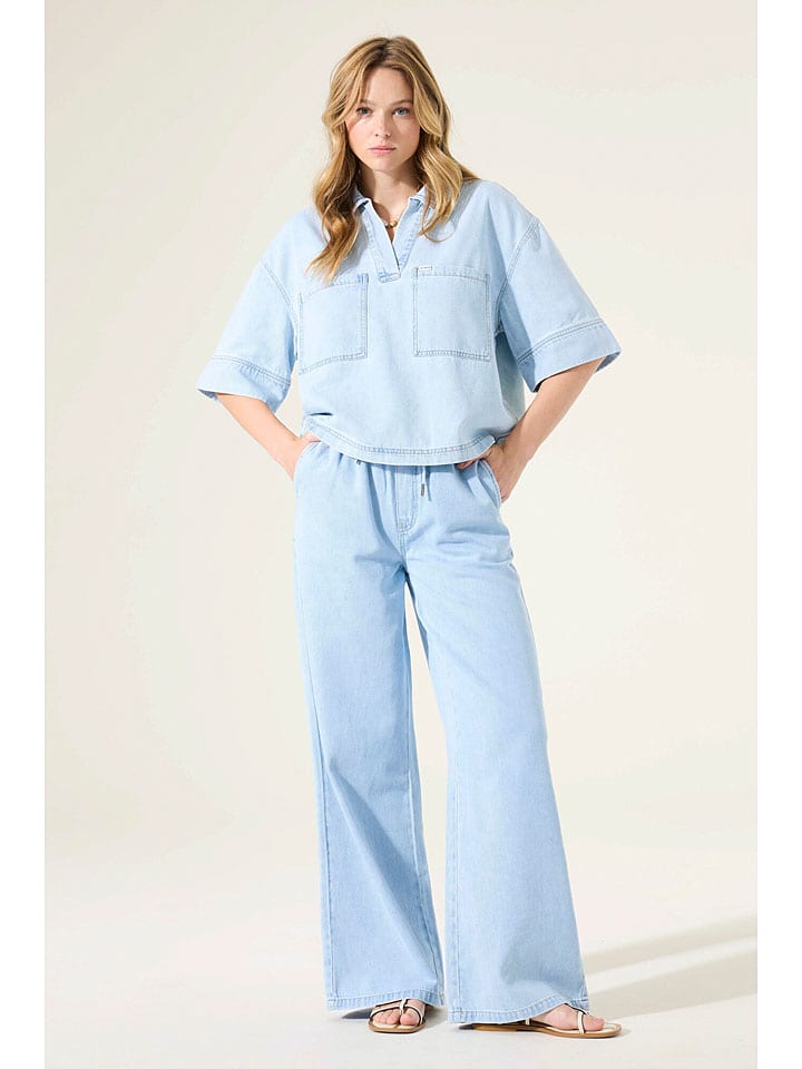 Garcia Hellblau 7432344 Hose in Hellblau - 4