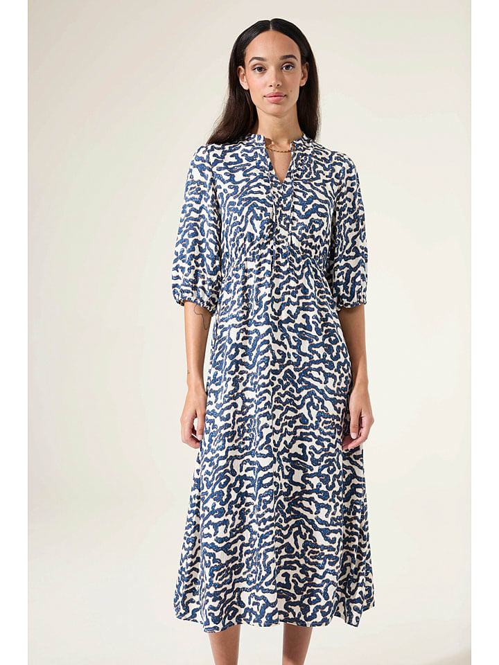Šaty Garcia Weiß/ Blau 8149763 Kleid in Weiß/ Blau - 4