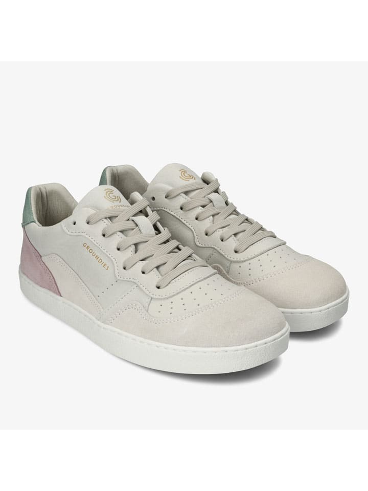 Tenisky Groundies Beige/ Rosa 1052261 Leder-Barfußschuhe "Nova" in Beige/ Rosa - 2