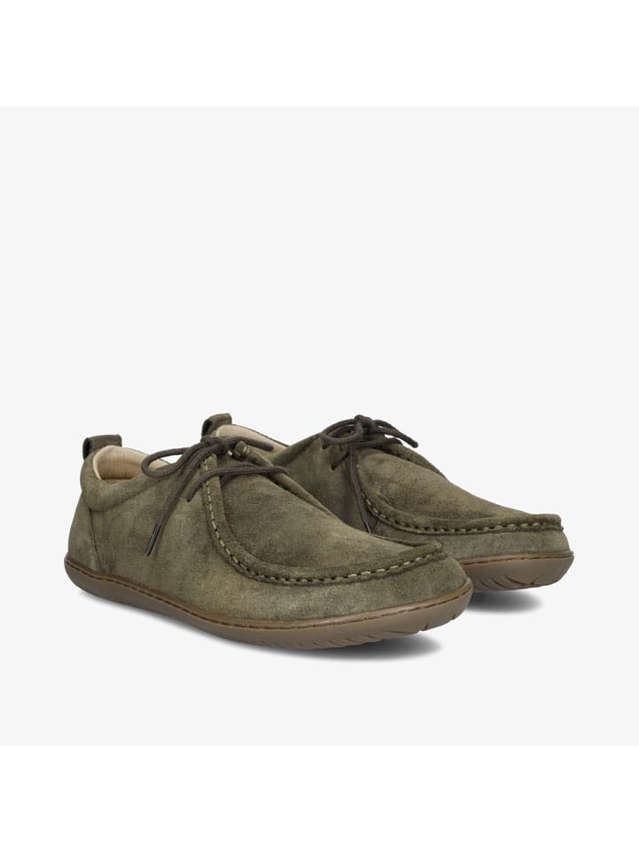 Boty Groundies Khaki 7842549 Leder-Barfußschuhe "Cricket" in Khaki - 2