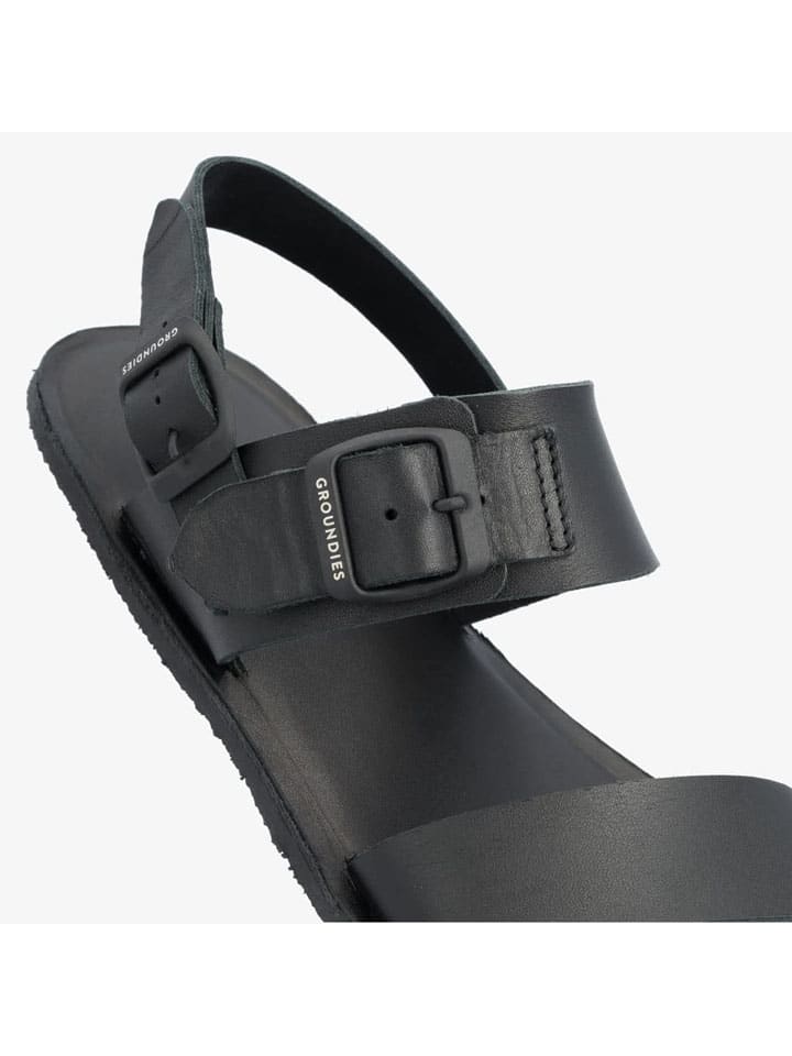 Groundies Schwarz 9514010 Leder-Barfußschuhe "Kos" in Schwarz - 3