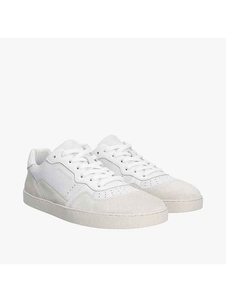 Tenisky Groundies Weiß/ Creme 182744 Leder-Barfußschuhe "Nova" in Weiß/ Creme - 2