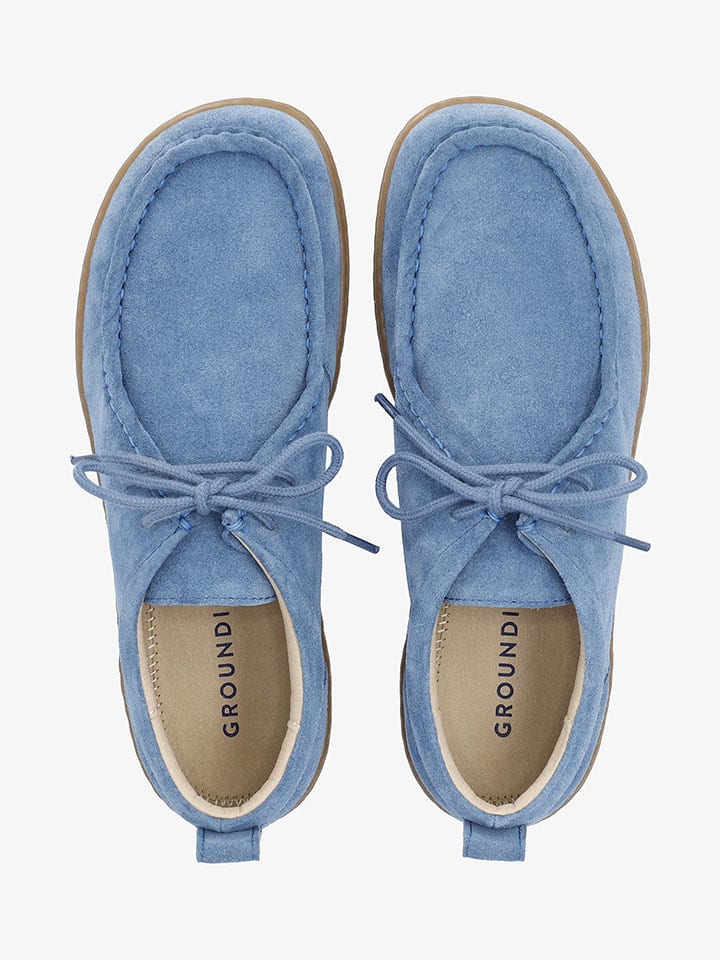 Boty Groundies Hellblau 8214947 Leder-Barfußschuhe "Cricket" in Hellblau - 3