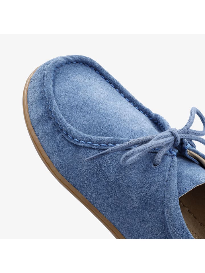 Boty Groundies Hellblau 8214947 Leder-Barfußschuhe "Cricket" in Hellblau - 5