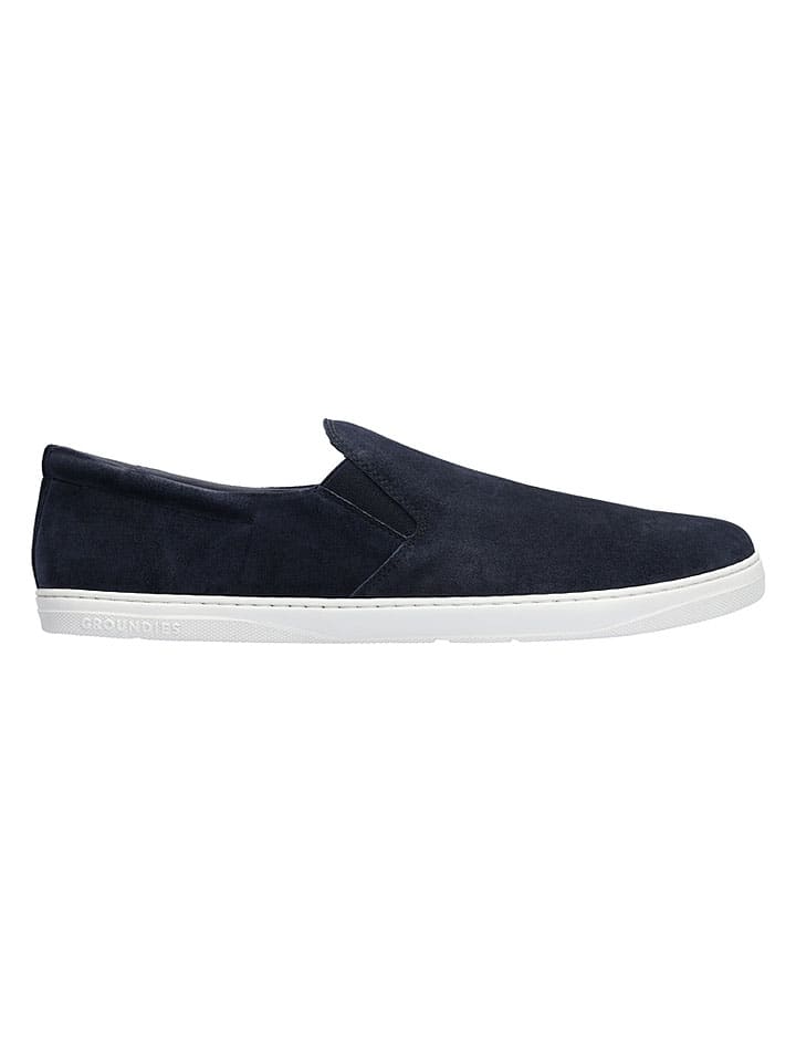 Boty Groundies Dunkelblau 3615183 Leder-Barfußschuhe "Ease" in Dunkelblau - 1
