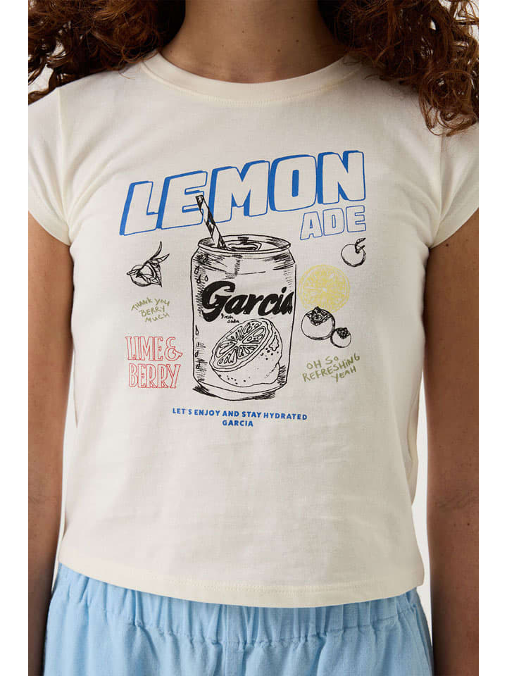 Tričko Garcia Creme 8499276 Shirt in Creme - 3