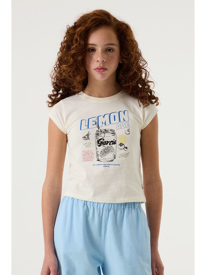 Tričko Garcia Creme 8499276 Shirt in Creme - 4