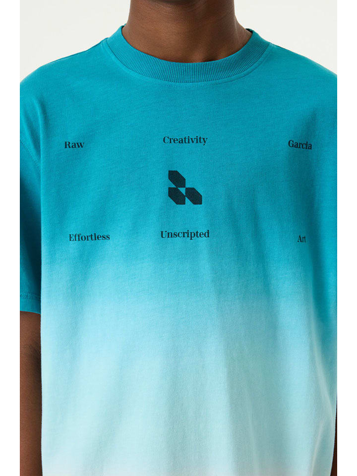 Tričko Garcia Hellblau/ Weiß 309158 Shirt in Hellblau/ Weiß - 3
