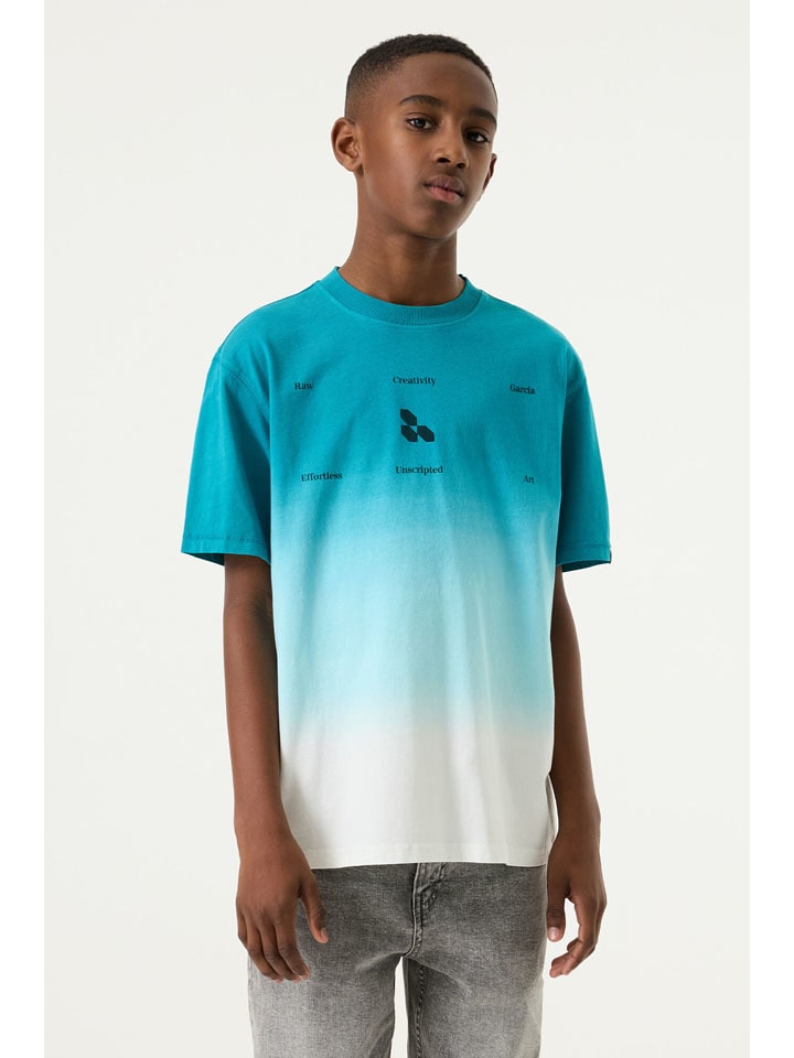 Tričko Garcia Hellblau/ Weiß 309158 Shirt in Hellblau/ Weiß - 4
