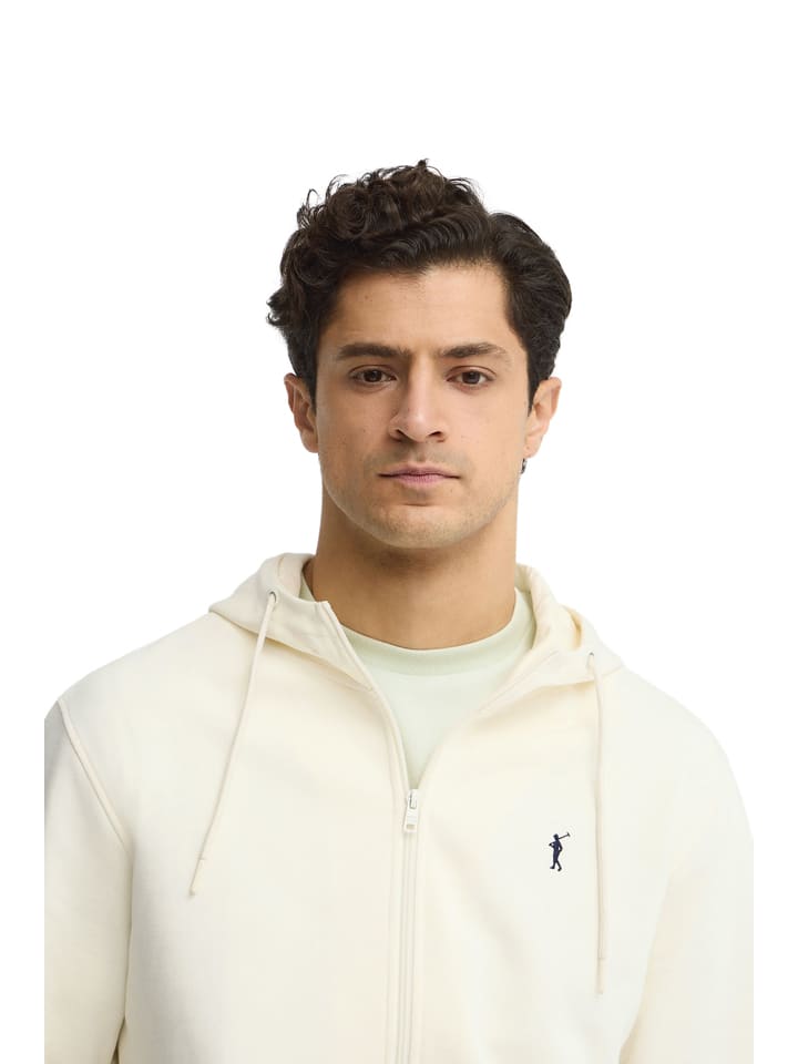 Mikina Polo Club Creme 766292 Sweatjacke in Creme - 3
