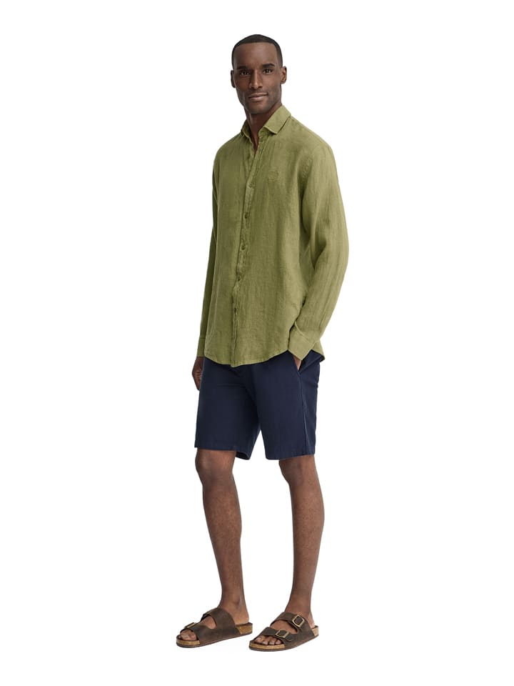 Košile Polo Club Khaki 884410 Leinen-Hemd in Khaki - 4