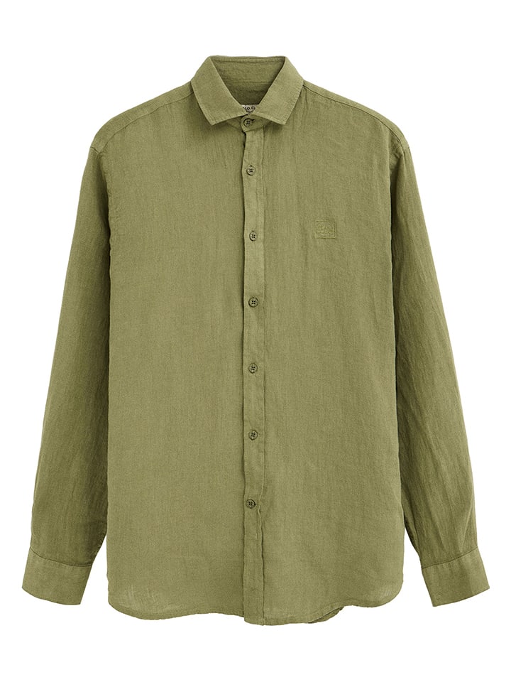 Košile Polo Club Khaki 884410 Leinen-Hemd in Khaki - 5