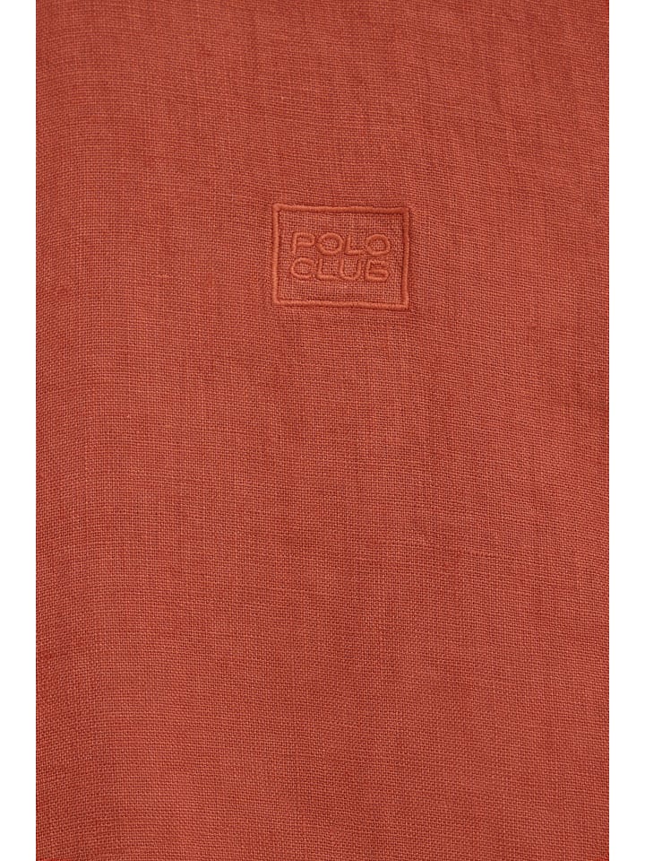 Košile Polo Club Rot 6740162 Leinen-Hemd in Rot - 7