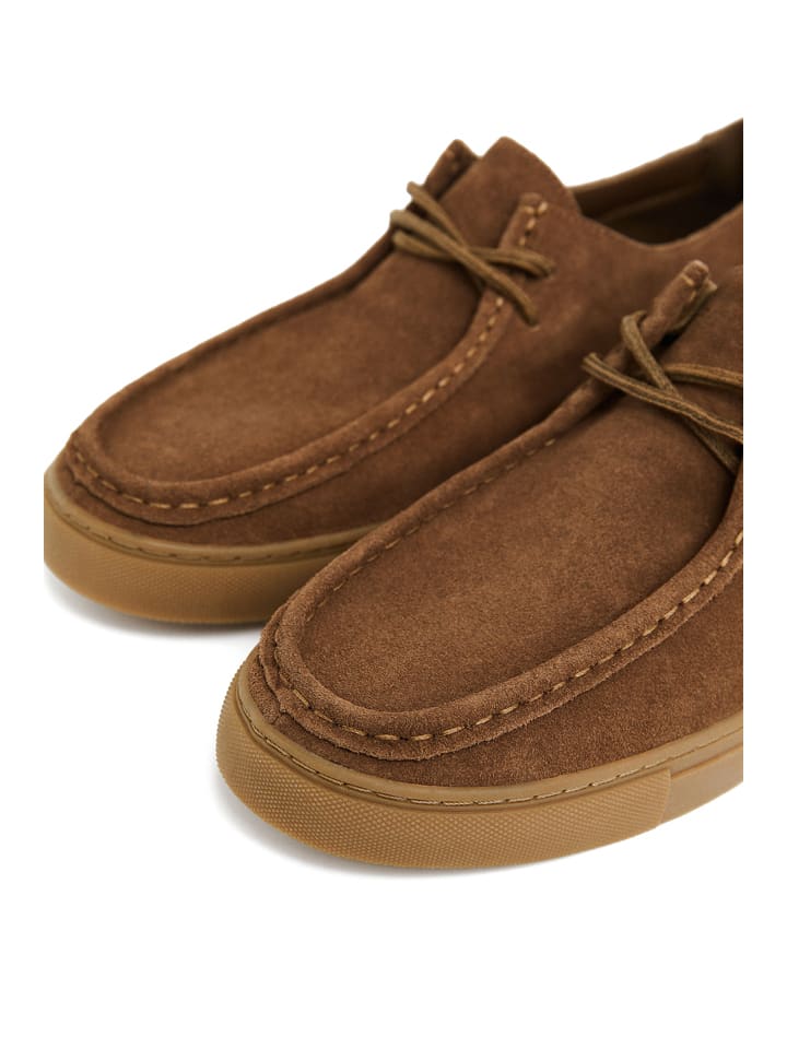 Boty Polo Club Hellbraun 4352448 Leder-Schnürschuhe in Hellbraun - 4