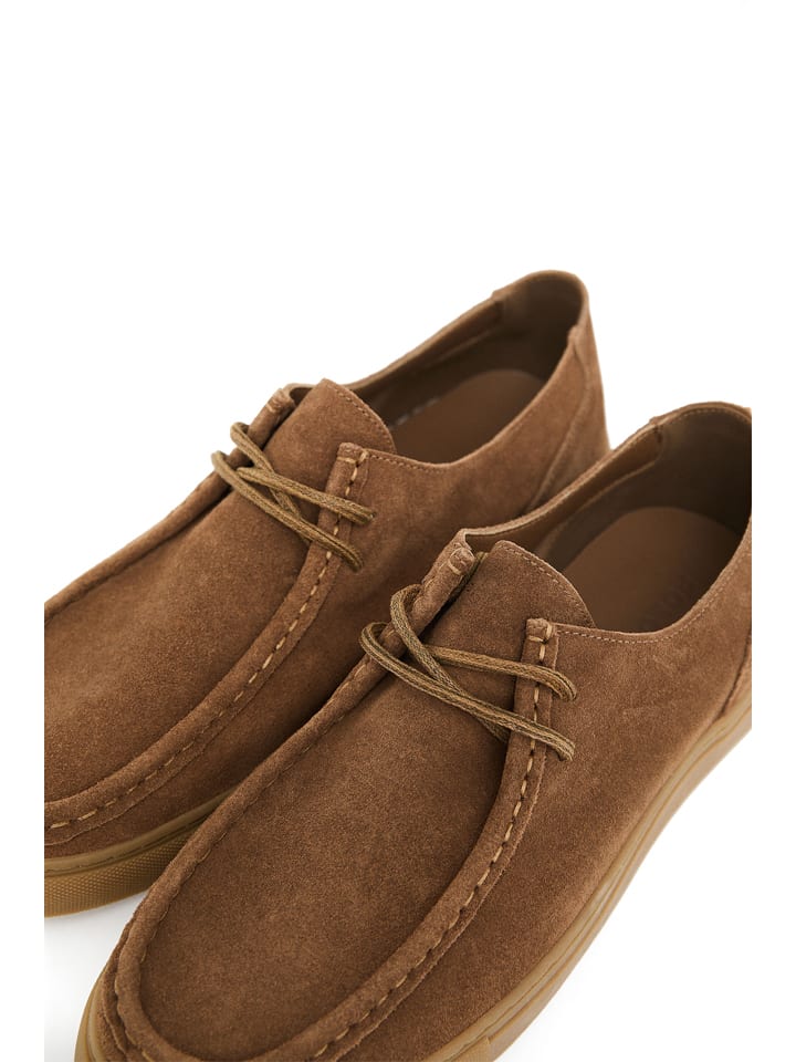 Boty Polo Club Hellbraun 4352448 Leder-Schnürschuhe in Hellbraun - 5