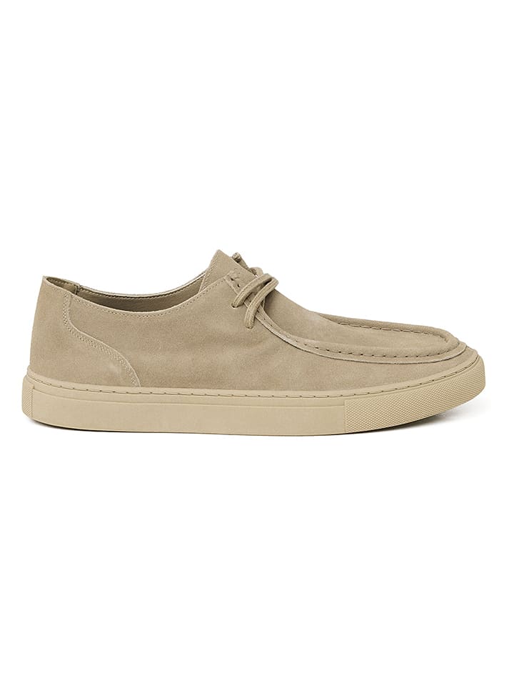 Boty Polo Club Beige 9131113 Leder-Schnürschuhe in Beige - 1