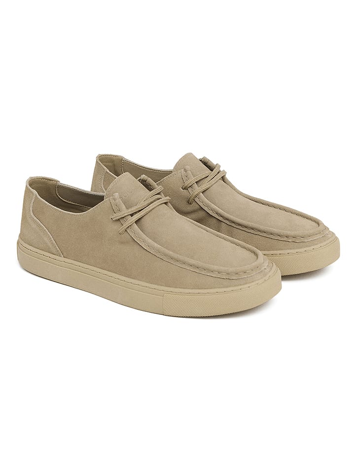 Boty Polo Club Beige 9131113 Leder-Schnürschuhe in Beige - 2