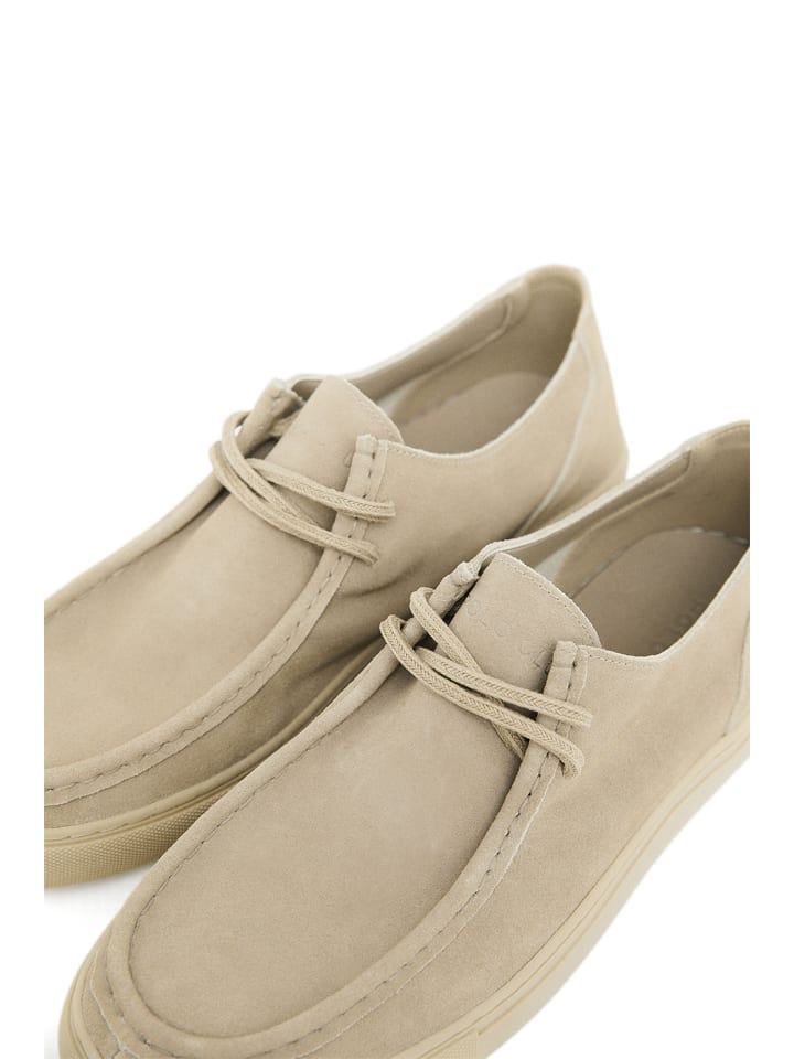 Boty Polo Club Beige 9131113 Leder-Schnürschuhe in Beige - 5