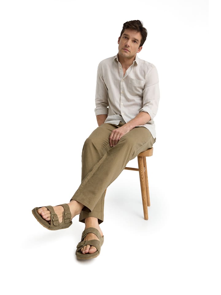 Boty Polo Club Khaki 8809340 Leder-Sandalen in Khaki - 1