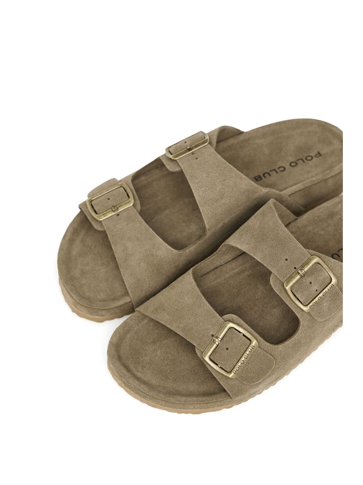 Boty Polo Club Khaki 8809340 Leder-Sandalen in Khaki - 6