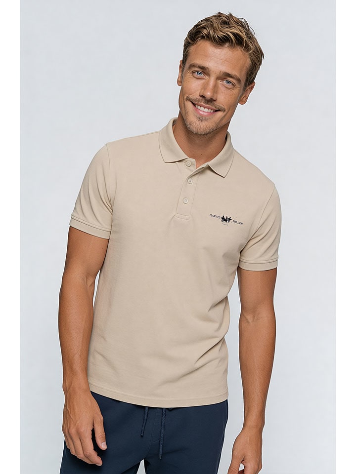 Tričko HARVEY MILLER POLO CLUB Beige 8819425 Poloshirt in Beige - 1