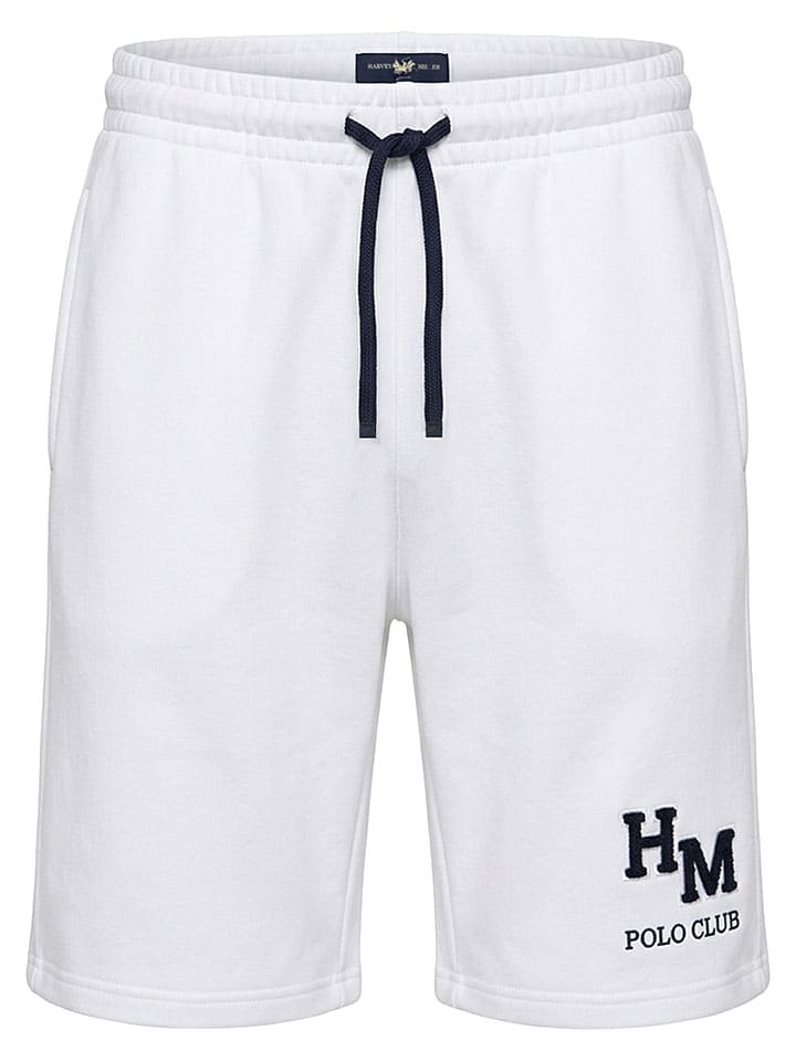 Kraťasy HARVEY MILLER POLO CLUB Weiß 972232 Sweatshorts in Weiß - 2