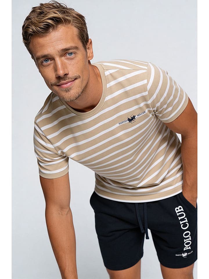 Tričko HARVEY MILLER POLO CLUB Beige/ Weiß 6474075 Shirt in Beige/ Weiß - 1