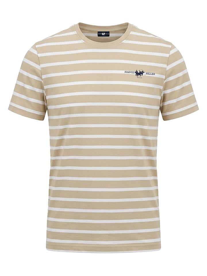 Tričko HARVEY MILLER POLO CLUB Beige/ Weiß 6474075 Shirt in Beige/ Weiß - 2