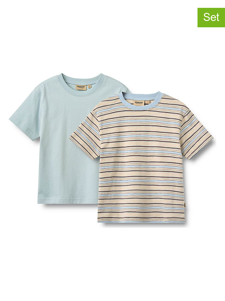 Tričko Wheat Hellblau/ Beige 3252792 2er-Set: Shirts "Fabian" in Hellblau/ Beige - 1