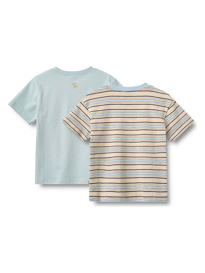 Tričko Wheat Hellblau/ Beige 3252792 2er-Set: Shirts "Fabian" in Hellblau/ Beige - 2