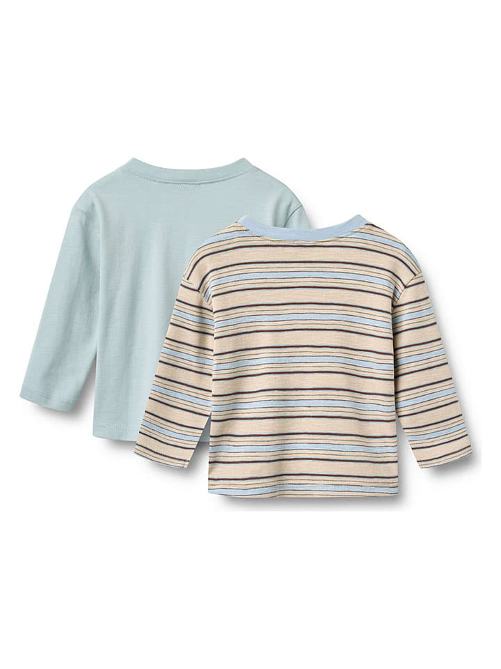 Tričko Wheat Hellblau/ Beige 5277246 2er-Set: Longsleeves "Ebbe" in Hellblau/ Beige - 2